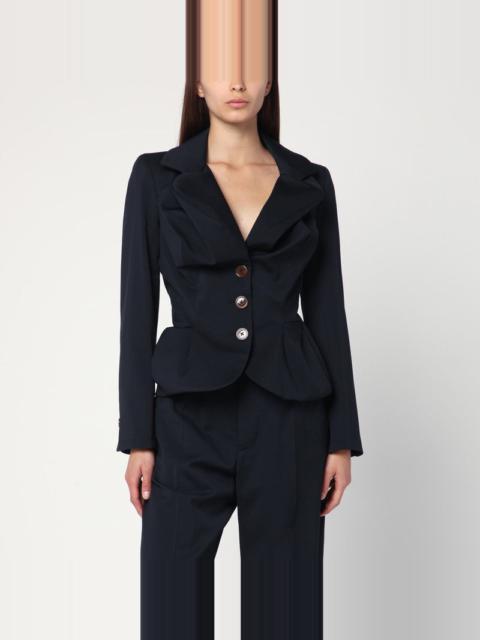 ジャケット Vivienne Westwood Navy Blue Drunken Jacket In Wool Vivienne Westwood Vivienne Westwood Navy blue Drunken jacket