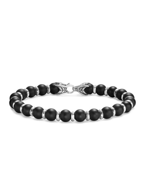 DAVID YURMAN Men's Spiritual Beads Bracelet in Sterling Silver - Black Onyx