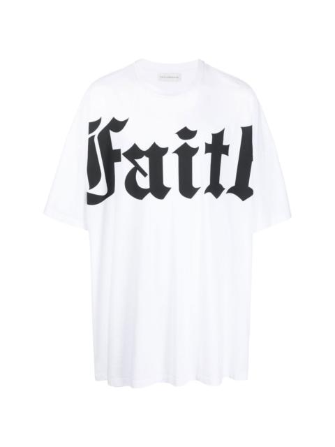 Faith Connexion logo-print cotton T-shirt