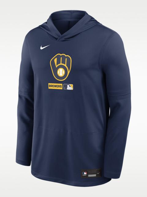 Nike Milwaukee Brewers Authentic Collection Men's Nike Dri-FIT MLB Long-Sleeve Hooded Top