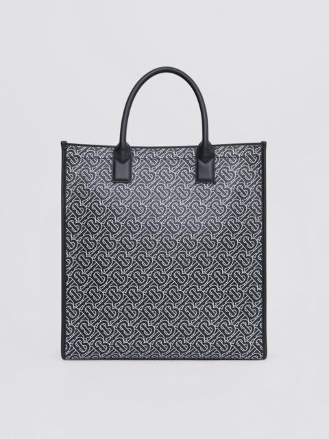 Burberry Monogram Print Leather Tote