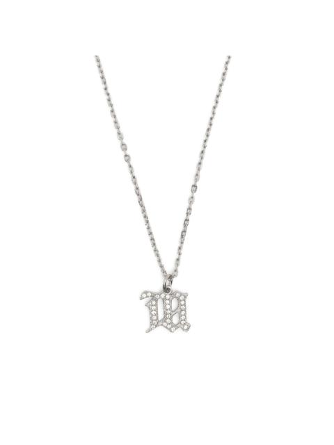MISBHV small crystal M chain necklace