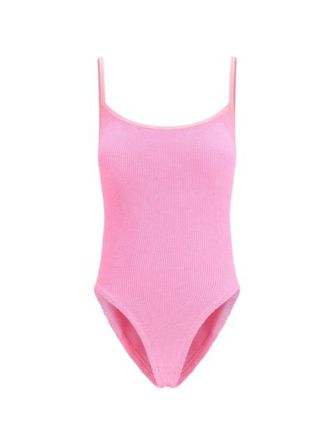 Hunza G Pamela crinkle-effect one-piece swimsuit