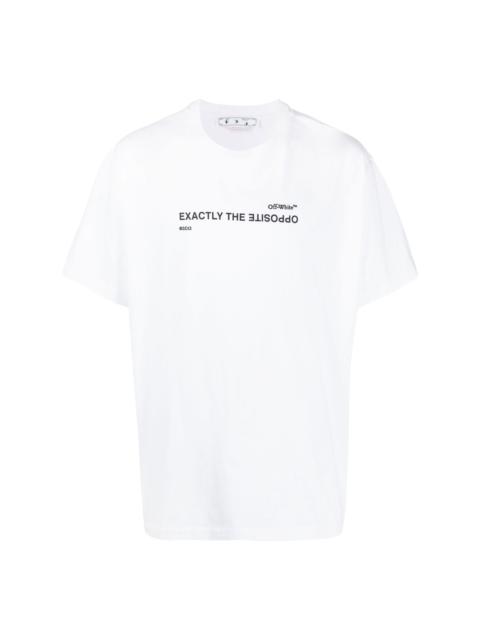 Spiral Opp slogan-print cotton T-shirt