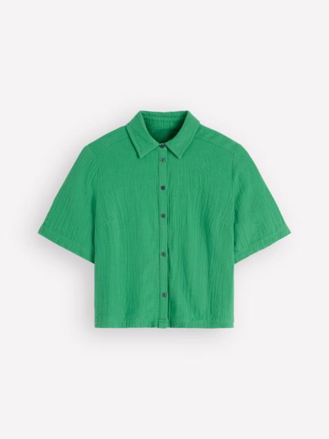 BODEN Double Cloth Shirt-Leprechaun Green