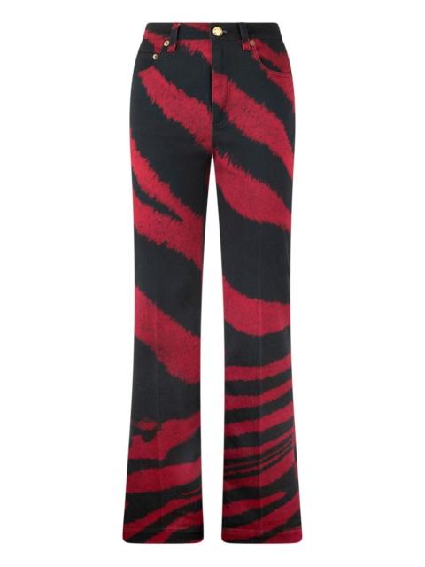 Roberto Cavalli zebra-print jeans