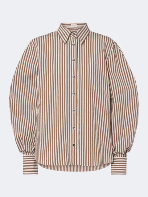 Brunello Cucinelli Monili striped cotton-blend shirt