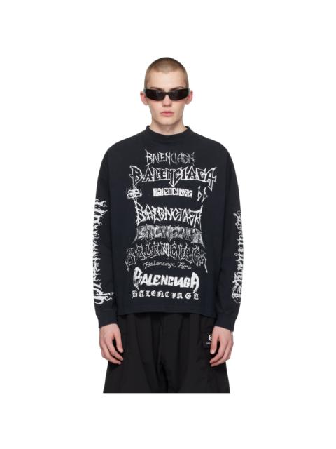 BALENCIAGA Black DIY Metal Long Sleeve T-Shirt