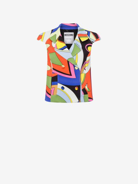 Moschino MULTICOLOUR PRINT CADY GILET