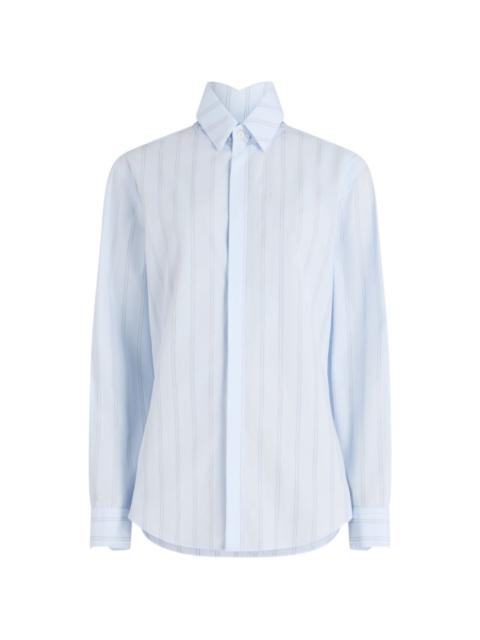 Jean Paul Gaultier pinstriped collar shirt