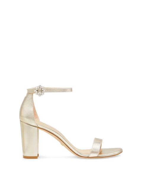 Stuart Weitzman Nearlynude Gem Buckle Sandal