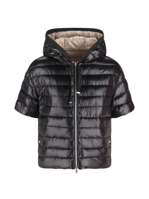 Herno reversible hooded short-sleeves jacket