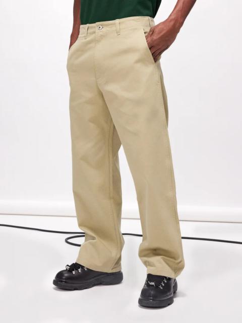 Relaxed-leg cotton chinos