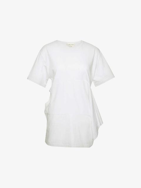 Cut-out relaxed-fit cotton T-shirt