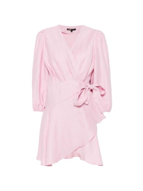 maje wrap mini dress