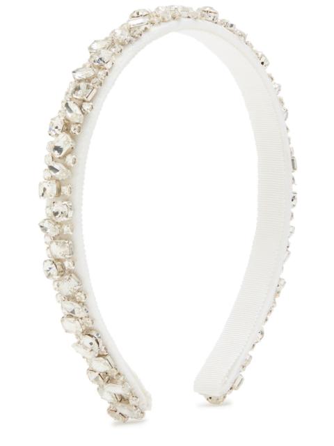 Jennifer Behr Czarina Crystal-embellished Silk Headband