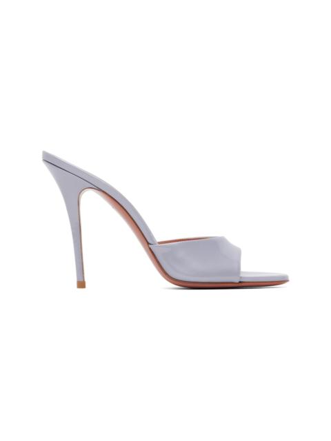 Amina Muaddi Gray Elodie Slipper 105 Heeled Sandals