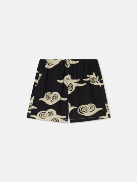 Printed Crepe Shorts