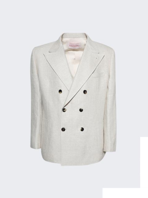 Valentino Double Breasted Blazer One Naturale