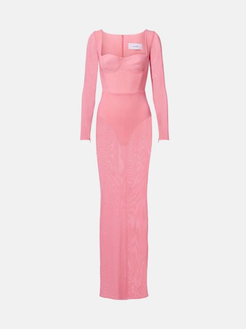 ALEX PERRY Semi-sheer mesh gown