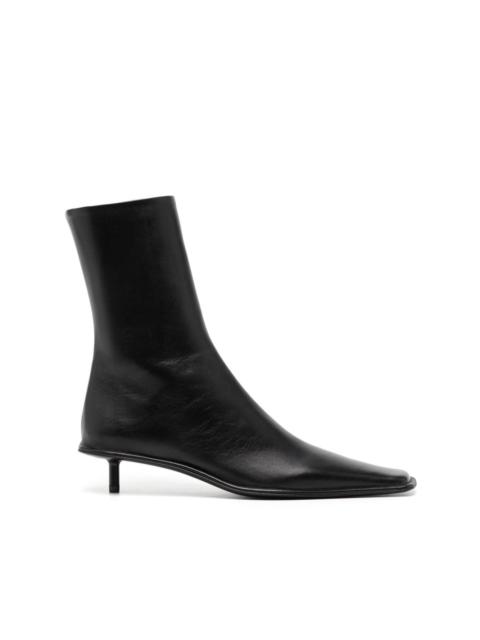 25mm square-toe leather boots