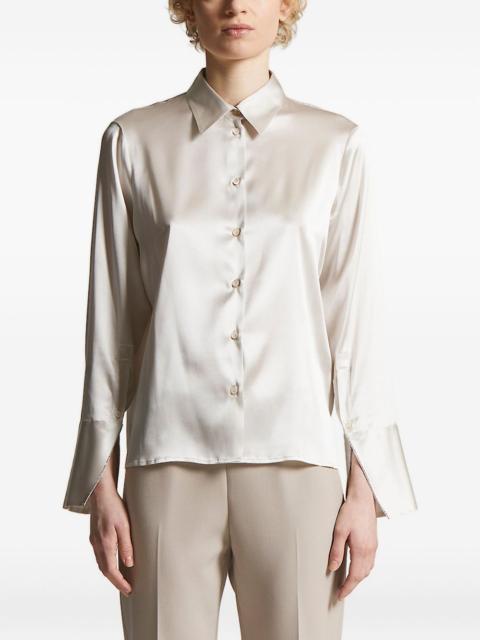 PESERICO satin wide-cuff shirt