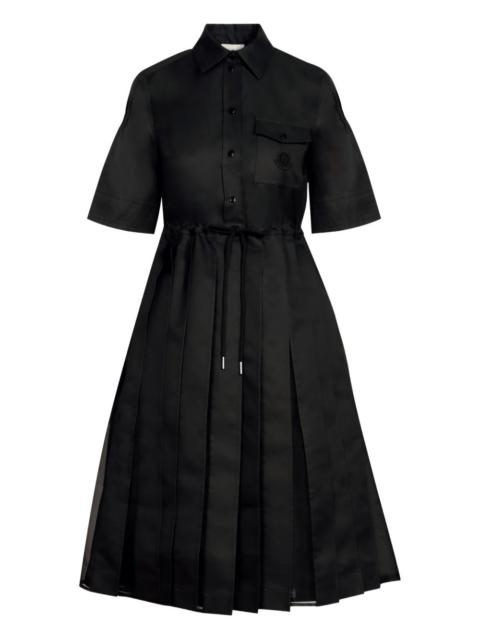 Moncler drawstring pleated midi dress