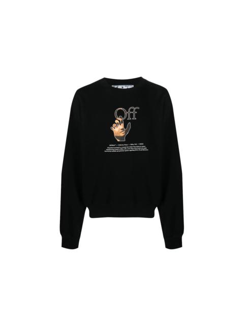 Off-White OFF-WHITE Caravaggio Hands Off Logo Crewneck Black
