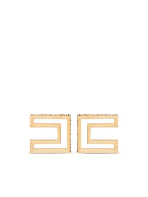 ELISABETTA FRANCHI logo-motif earrings