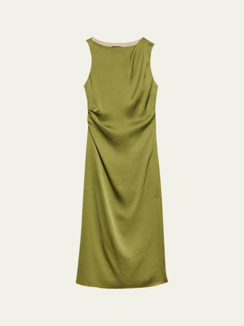 Theory Fitted Drape Midi Dress