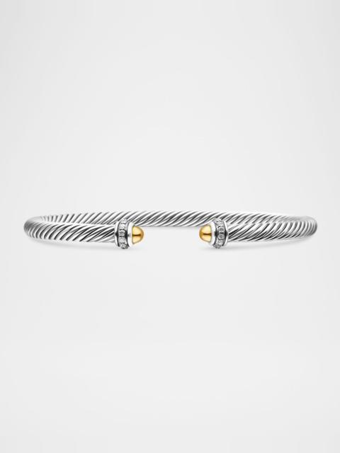 DAVID YURMAN Cable Bracelet w/ 18k Gold & Diamond