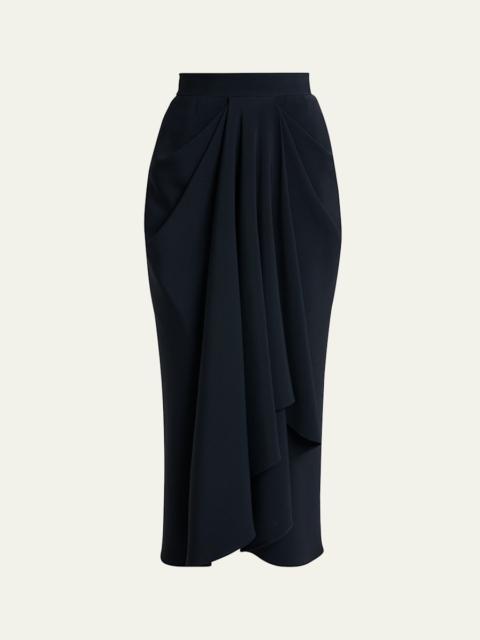Givenchy Draped Front Midi Skirt
