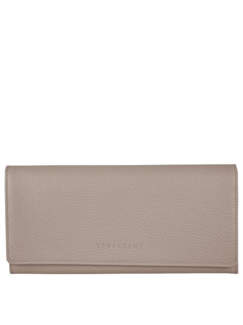 Longchamp Le Foulonné Continental wallet Turtledove - Leather