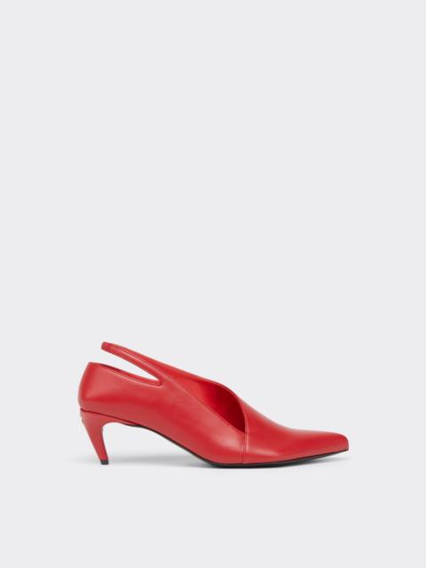 Ferrari Leather Slingback with Side Cut-out