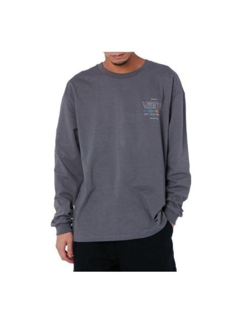 Vans Vans Letter Printed Round Neck Pullover Long Sleeve T-shirt 'Grey' VN0A5E5L1LG