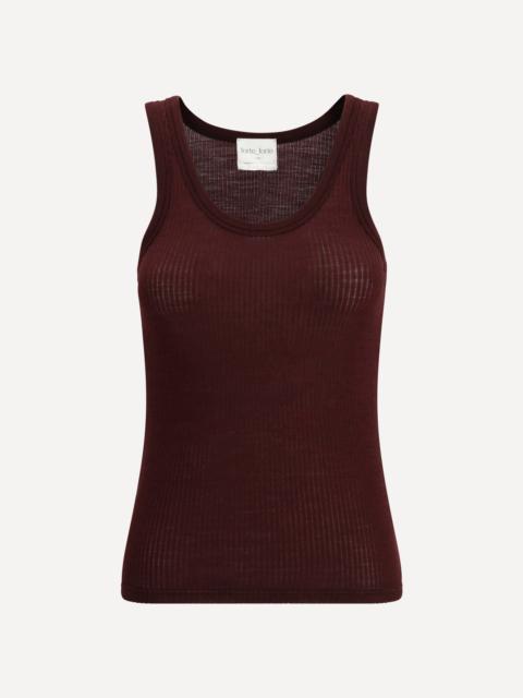 forte_forte Halter-neck tank Top in wool jersey