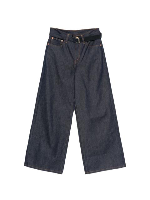 sacai belted trousers