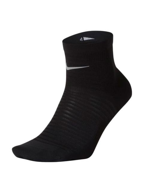 Nike Nike Spark Lightweight Solid Color logo Sports Training Mid Calf Socks One Pair Black SK0049-010