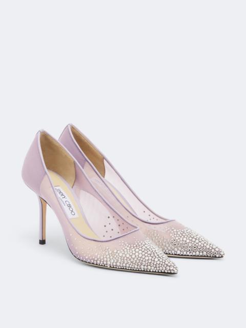 JIMMY CHOO Love embellished mesh pumps