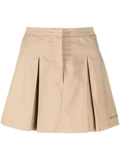 Sporty & Rich logo-embroidery mini skirt