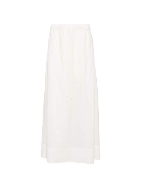 Julius layered drawstring-waist skirt