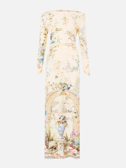 CAMILLA OFF SHOULDER GATHERED JERSEY DRESS MIDSUMMER MASTERPIECE