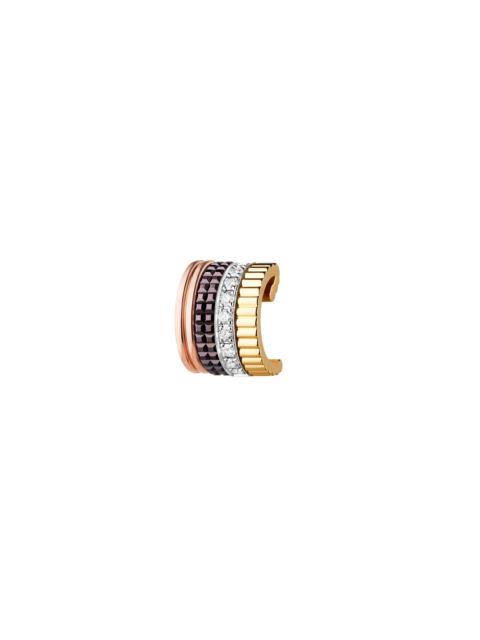 Boucheron Women's Quatre Classique Tri-Tone 18K Gold, 0.14 TCW Diamond & PVD Single Ear Cuff - Multi