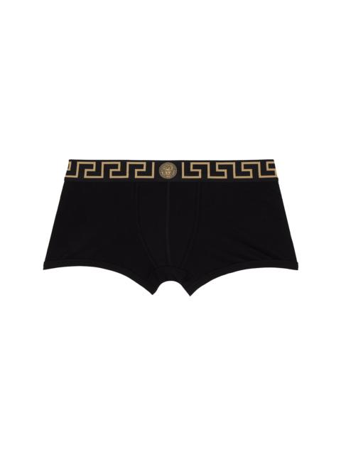 VERSACE Black Greca Border Boxer Briefs