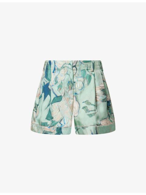 Givenchy Floral-Print Pyjama-Style Silk Shorts