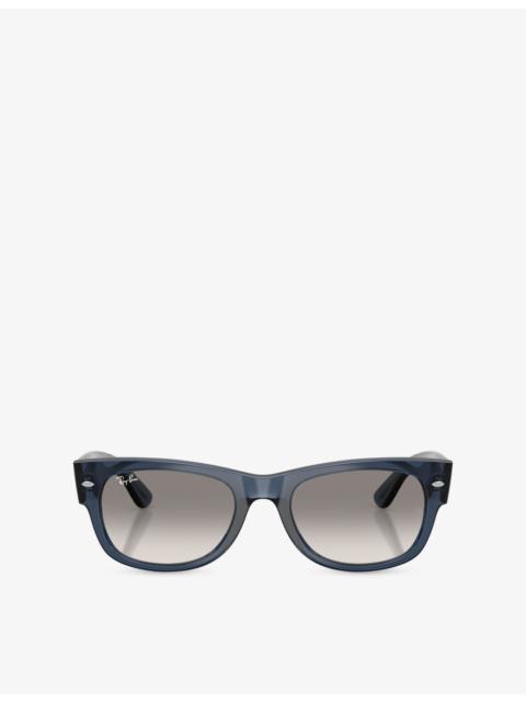 Ray-Ban RB0832S Mega Wayfarer II Square-Frame Acetate Sunglasses