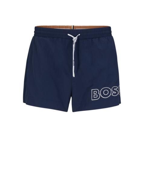 BOSS QUICK-DRYING SWIM SHORTS WITH OUTLINE LOGO