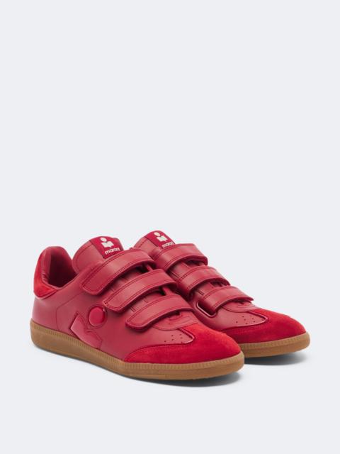 Isabel Marant Beth suede-trimmed leather sneakers