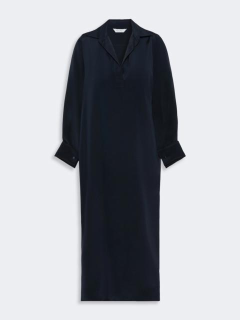 Max Mara GAMBERO Silk crepe de chine polo dress - ULTRAMARINE