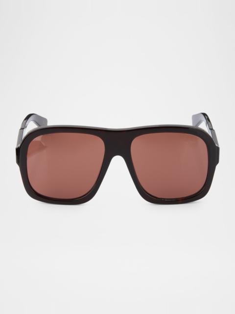 Chloé Gayia 58mm Navigator Recycled Acetate Sunglasses